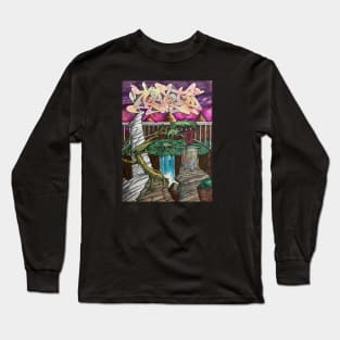 Old School Graffiti Black Book Long Sleeve T-Shirt